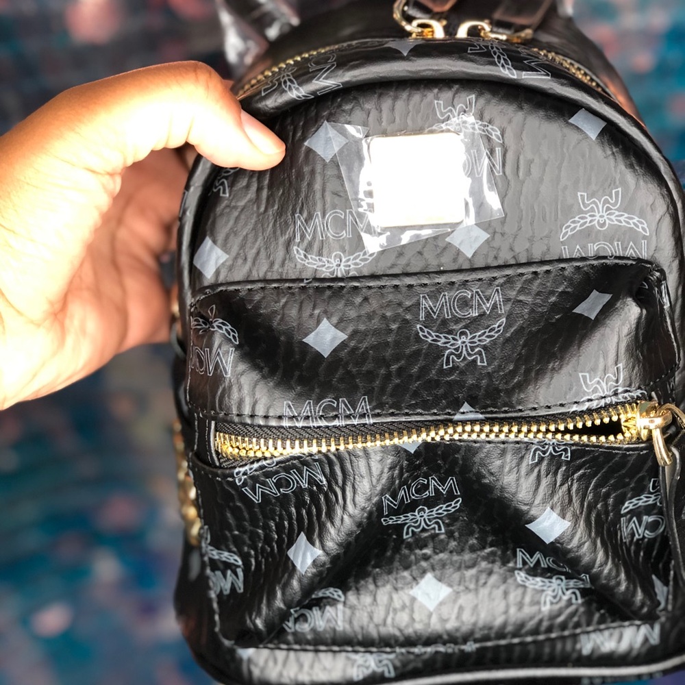 MCM Mini Stark Side Stud Backpack with dust bag